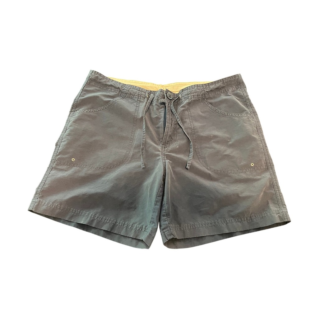 Columbia Women Navy Blue Hiking Shorts Cotton Nylon Blend AL4471 Size Small